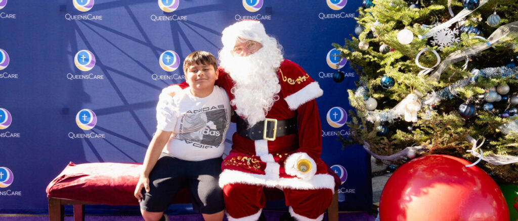 Santa with child photo